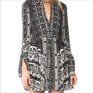 Free People Tegan Aztec Print Boho Dress